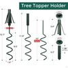 Weihnachtsbaumspitzenhalter Weihnachtsbaumstabilisator mit verstellbarer Befestigung Drehfuß für