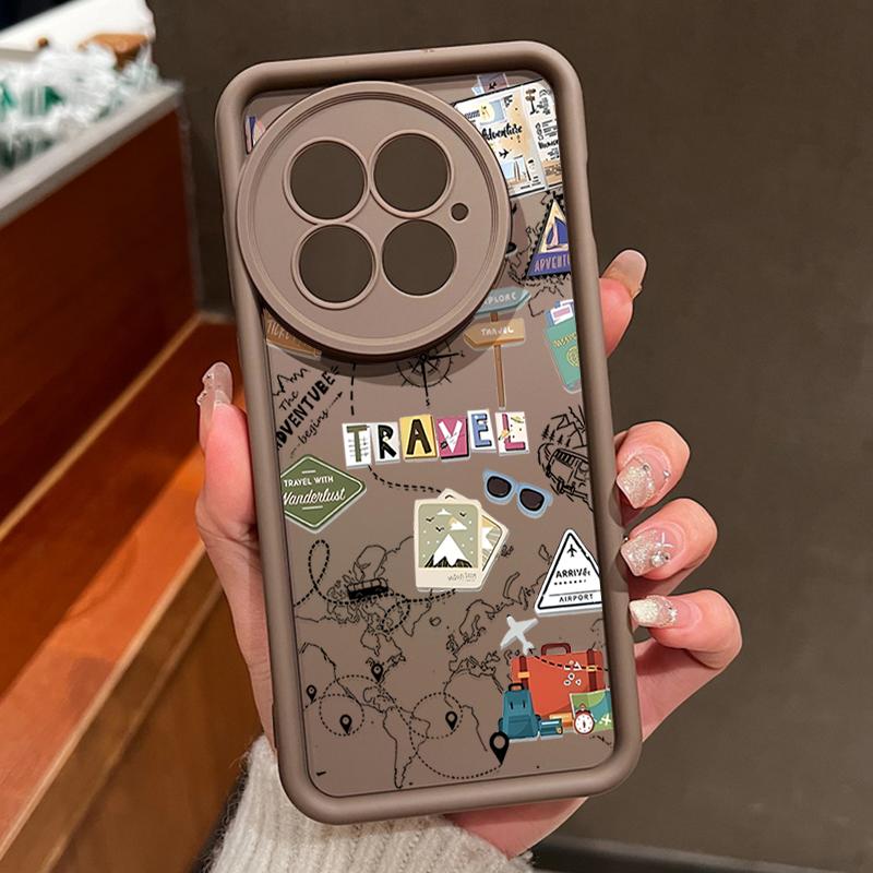 Case For OnePlus 13 12 Cute Cartoon Landmark Label Patterned Shockproof Silicone Soft Cover Fundas For OnePlus 13T 13R 12R 11R