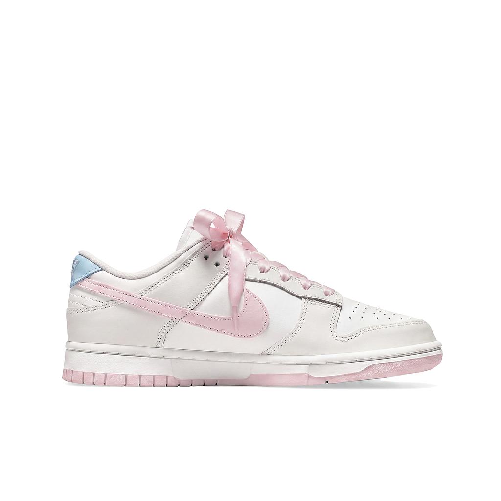 Nike Dunk Couple's Style, Shopping Bag Slip Resistant Abrasion Resistant Low Top Skateboard Shoes Women's Beige Pink IQ1145-610(Team2362-S-BOX)