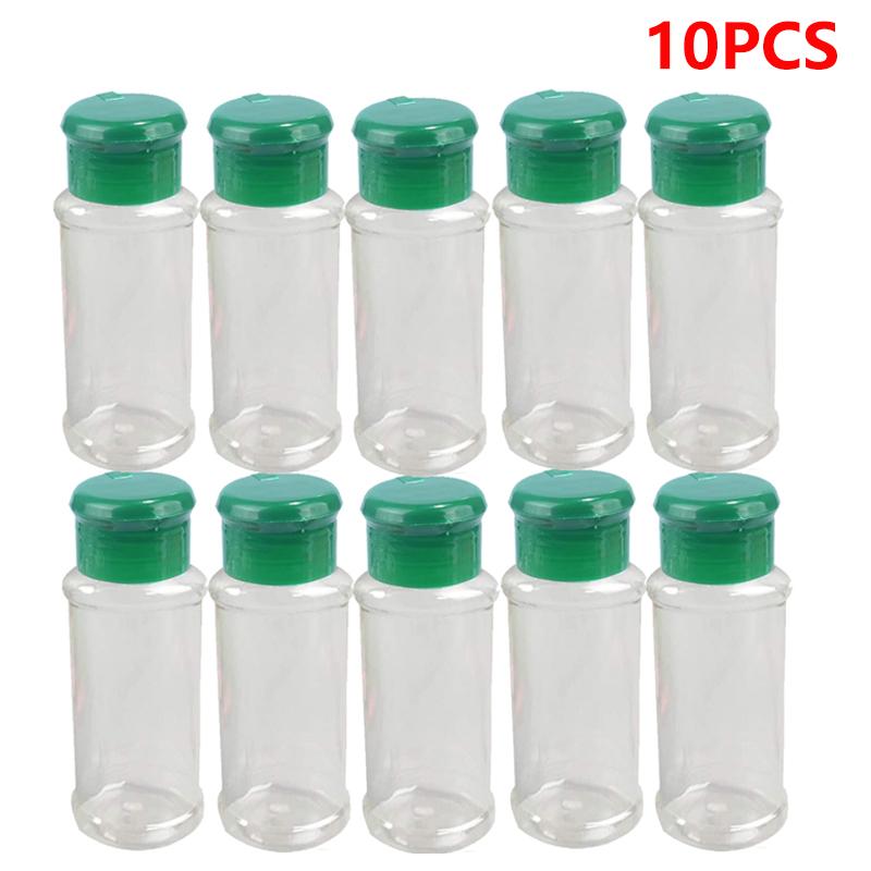 

10 шт., ПЭТ-бутылки, 100 мл, пластиковые шейкеры для специй, соли и перца, банка для приправ, приправ для барбекю, розлива уксуса, домашняя кухня, организация сораж 10pcs чёрный