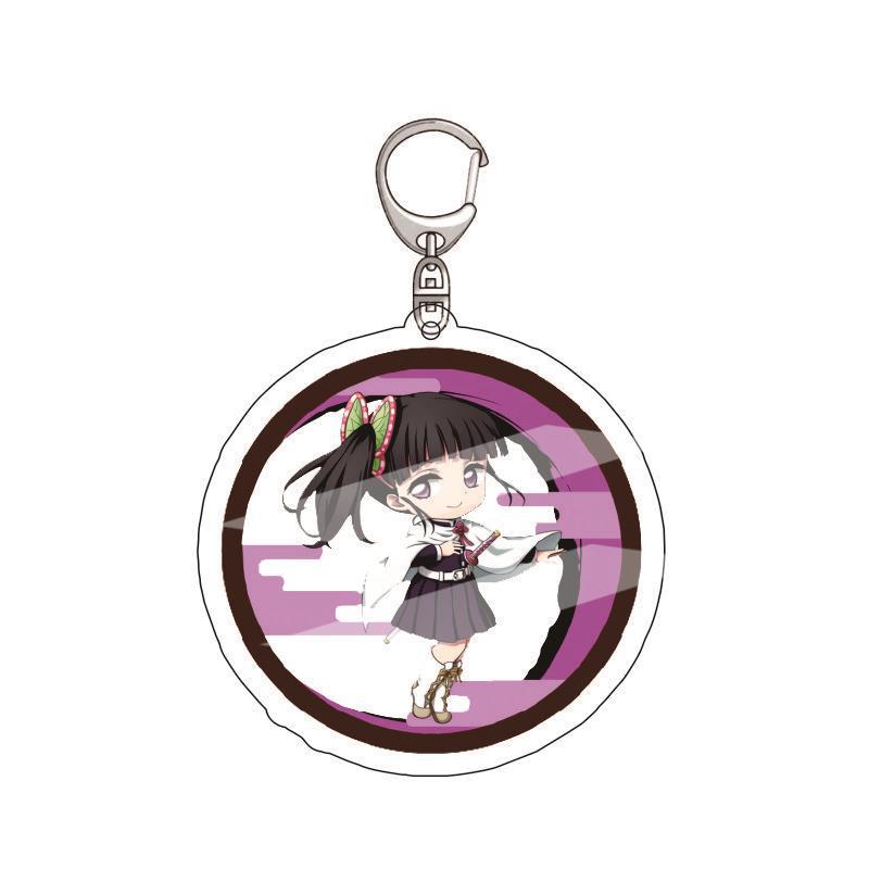 Anime Demon Slayer Acrylic Keychain Tanjiro Kamado Nezuko Zenitsu Agatsuma Inosuke Hashibira Pendant Charm 4PCS Collection Beautiful Gift