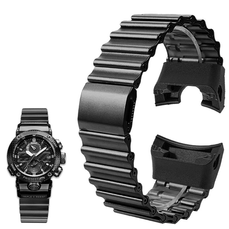 For Casio Space Hero Aerospace Black Knight GWR-B1000 Series Modified Trendy Steel Strap Stainless Steel Strap Accessories