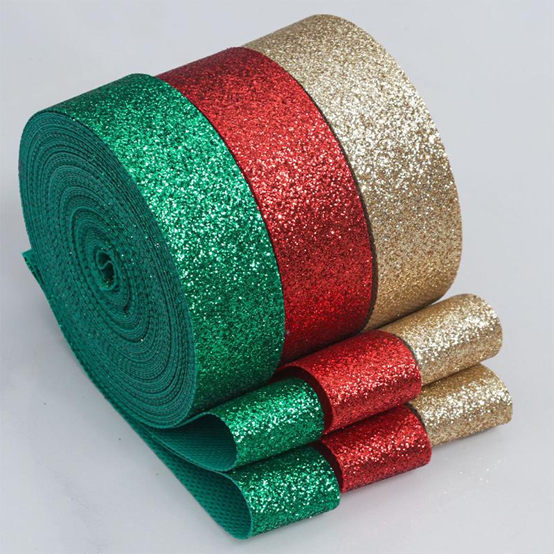 Colorful Flashes Christmas Ribbon Party Decoration 10Yard Diy Gift Wrap Bow Handmade Craft Wrapping Wedding Birthday Party Decor