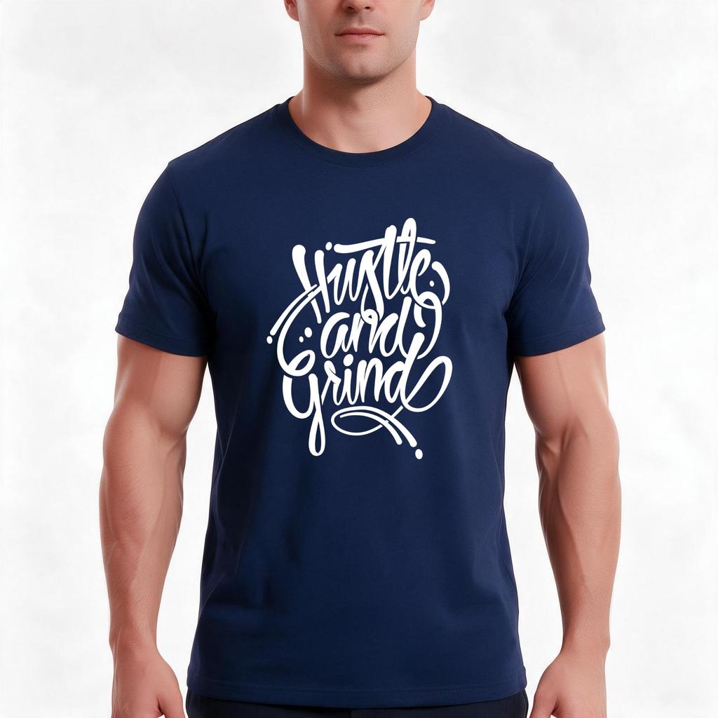 Hustle  Grind TShirt Summer Casual Cotton Tee Oversized Streetwear Tops Vintage Graphic Print Loose Fit Short Sleeve