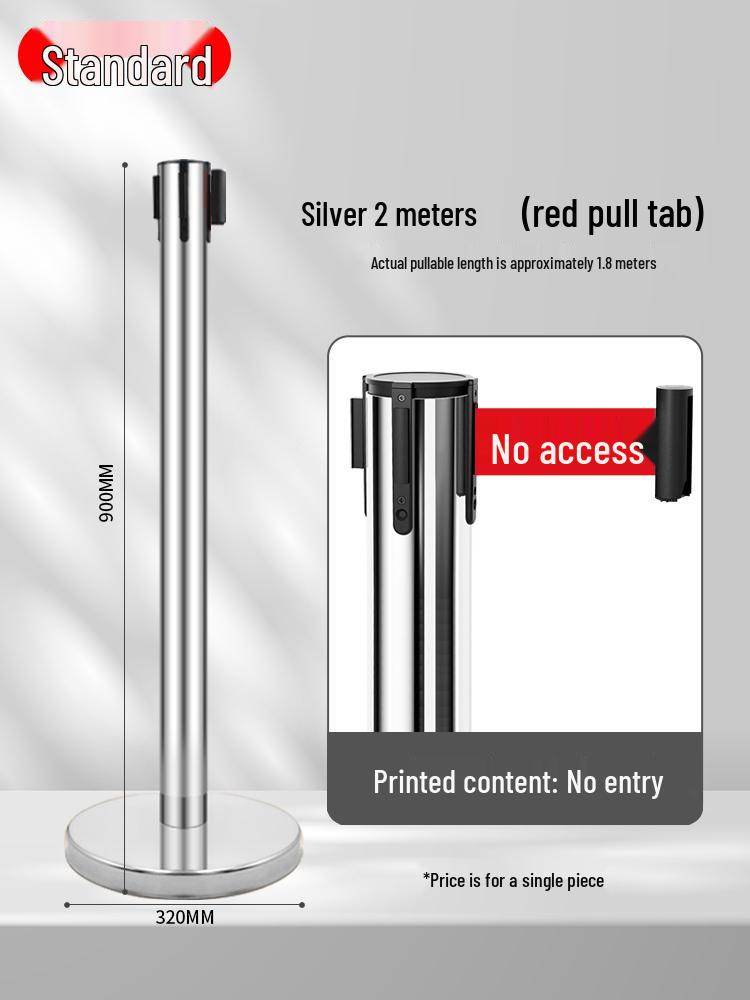 Retractable Queue Barrier Post with Belt