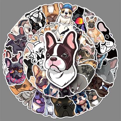 50 Bucăți de Stickere Fox Doodle Personalizate Desen Animat Câine Drăguț Decorative pentru Carcasa Telefonului Mobil Impermeabile Stickere pentru Valiză