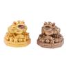 Three Legged Money Frog Feng Shui Toad Statue Wealth Lucky Ornament for Home Office Fortune Decor