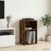 Record Storage Cabinet Smoked Oak 38 X 33 X 61 Cm Engineered Wood