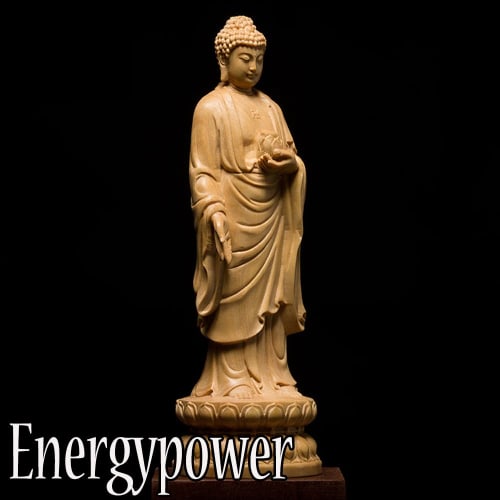 EnergyPower Shakyamuni Buddha Statue, Premium Natural Boxwood Carving, Standing Buddha Statue, Wooden Buddha Statue, Buddhist Art, Boxwood, Buddha Scu