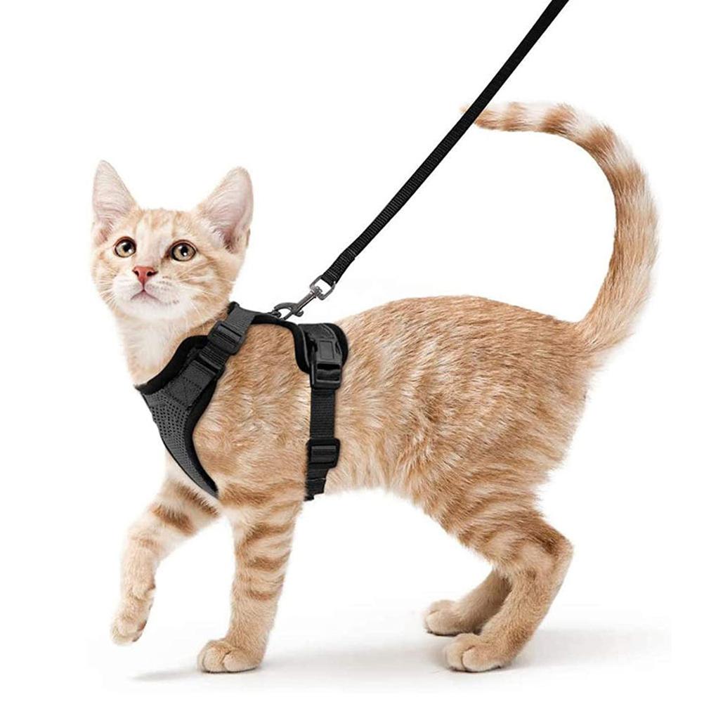 Cat Harness with Leash for Walking Escape Proof Adjustable Vest Harnesses for Cats Pet Supply