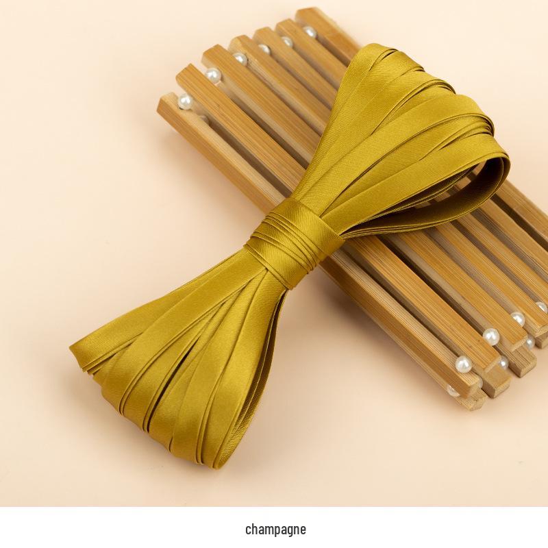 Hengmeihe 0.85cm Satin Cheongsam Hemming Strip: Solid Color, Imitation Silk, Non-Iron Accessories for Women