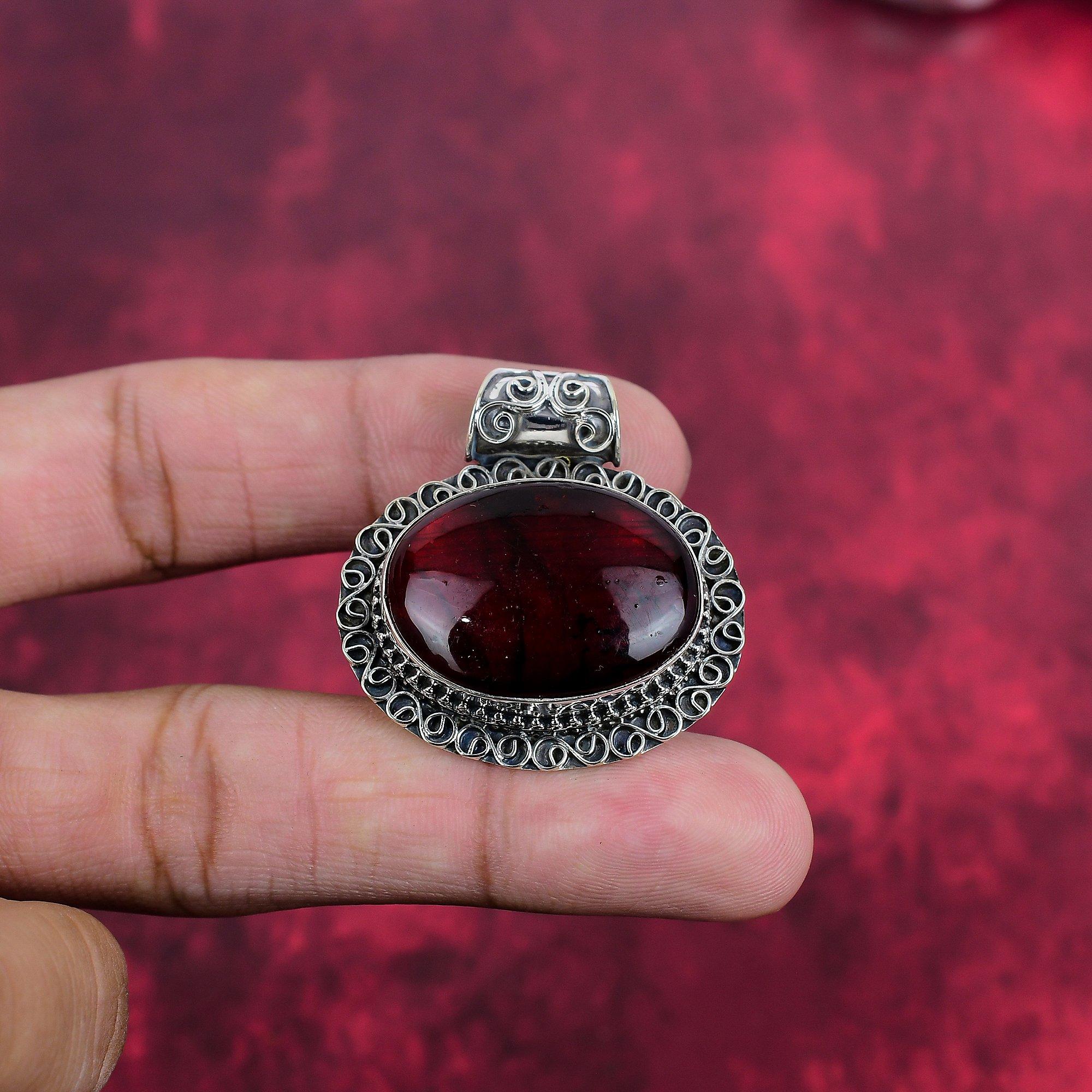 

Подвеска из красного лабрадорита, 925 пробы, кулон из чистого серебра, ювелирные изделия ручной работы с драгоценными камнями, подарки для жены, абсолютно новый кулон 1.57 Inches красный