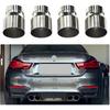 4 Pcs Lot Stainless Steel Exhaust Tips Compatible For BMW F87 M2 F80 M3 F82 F83 M4 Direct Plug Exhaust Tip Muffler Tip Tailpipe Nozzle(Rear Bumper B)