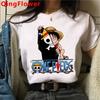 One Piece Luffy Zoro Clothes Girl Streetwear Couple Clothes Aesthetic Graphic Tees Girl Top Tees White T Shirt Streetwear