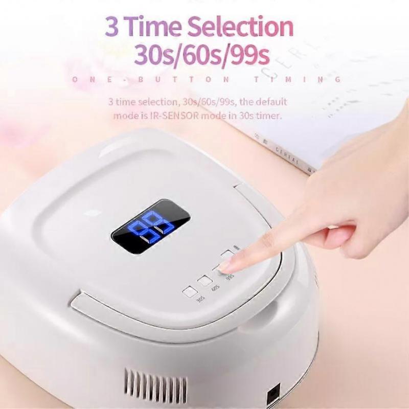 S20 Nail Machine 60W High Power Cordless LED Nail Lamp Digital Display Intelligent Induction 30S/60S/99S Timing