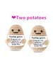 Positive Energy Potato Hug Pocket Mini Handmade Plush Wool Knitting Doll With Card Funny Birthday Gift Home Room Decoration