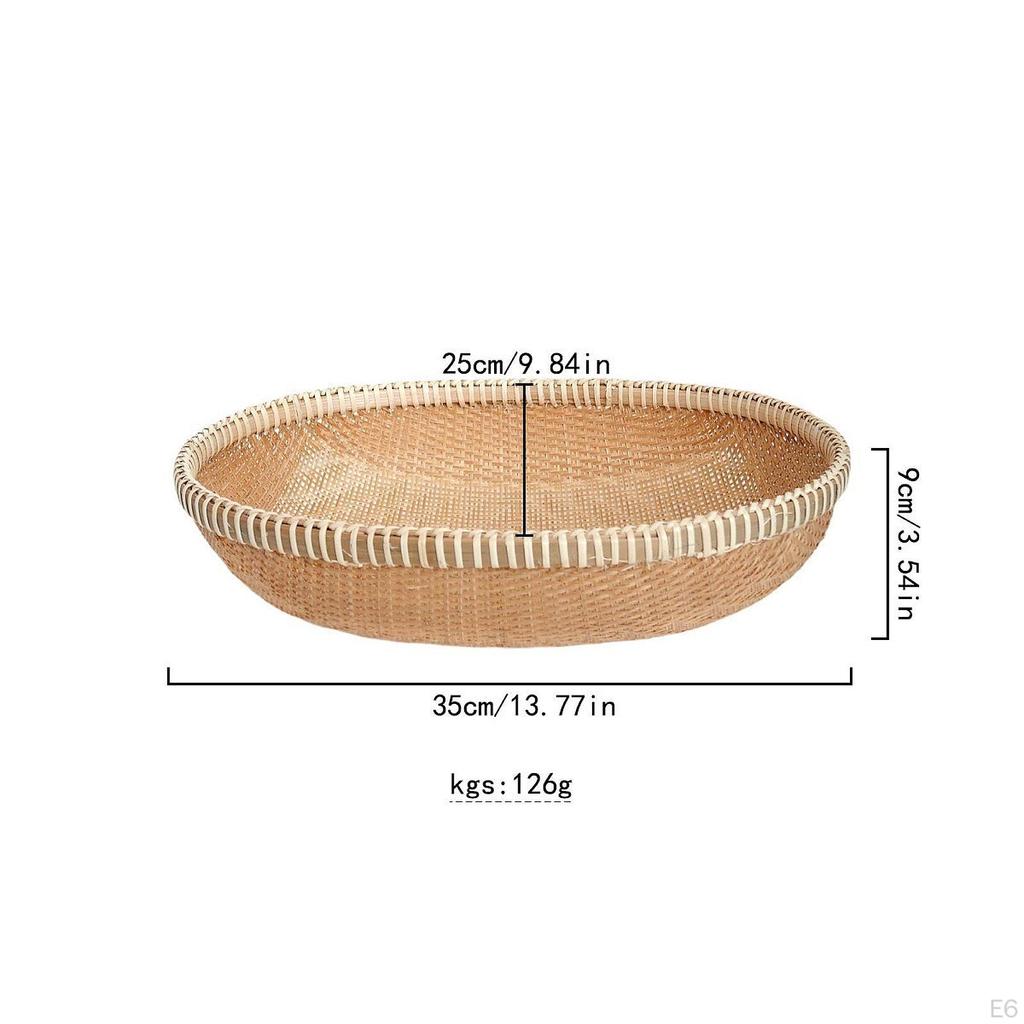 Brotkorb Bambus Tablett Dekorative Lebensmittel Lagerung Snack Organizer Gemüse Portion für