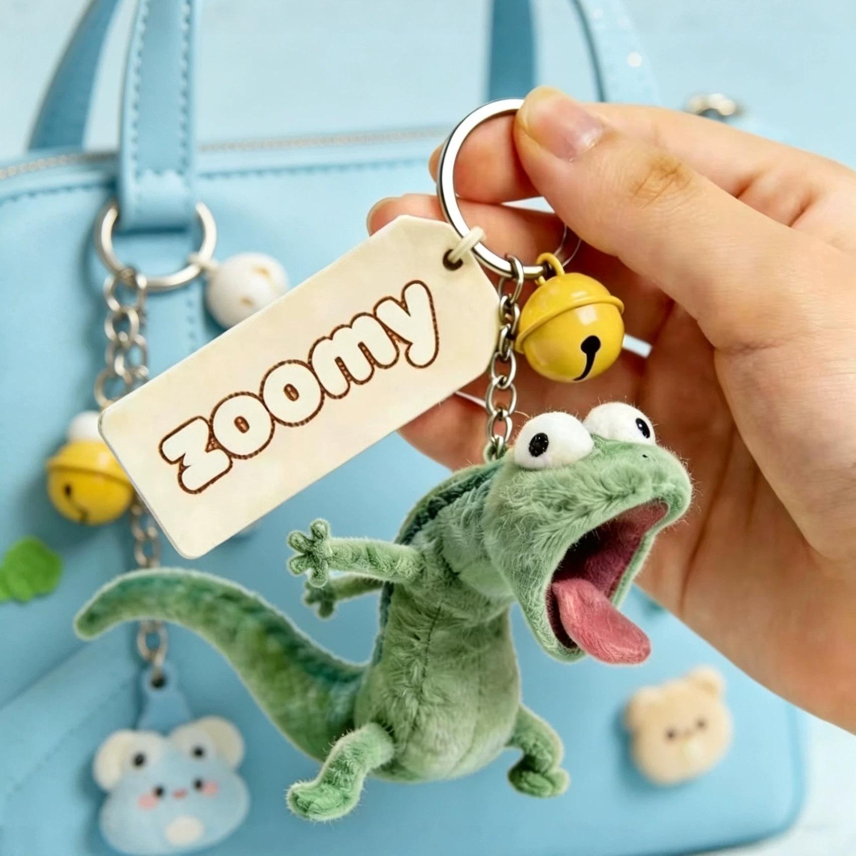 New Cute Cartoon Lizard Pendant Plush Doll Bag Pendant Small Plush Doll Toy Cartoon Stuffed Doll For