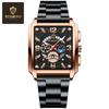 Binbond Men's Retro Multifunctional Waterproof Luminous Square Calendar Watch