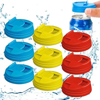 9 Pezzi Copri Lattine Soda in Plastica Riutilizzabile Tappo Anti-Sversamento per Lattine di Cola
