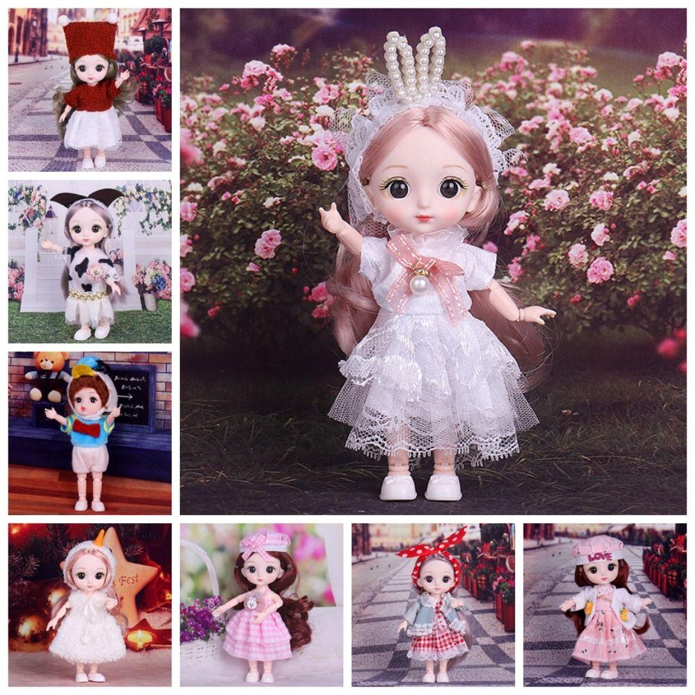 With Clothes Cute BJD Doll with Clothes 13 Movable Joints Movable Joints Mini Girl Doll  Kids Toys