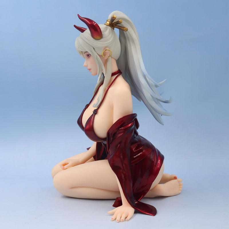 Large Size Gk Kimono Yamato Kneeling Pose Anime Beautiful Girl Figure: Exquisite Anime Peripheral Model For Otaku Collection