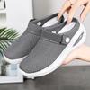 Women's Shoes Comfortable Soft Soled Flats Breathable Mesh Hollow Fly Weave Half Drag Non Slip Lightweight Casual Shoes