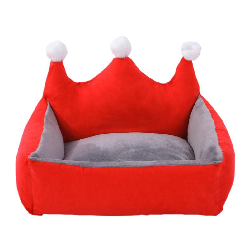 

Милые кровати Crown Pet Princess для маленьких собак, зимние теплые диваны-кровати для щенков, кошек, ши-тцу, йорков, вольеры, съемные принадлежности для талисманов XS-below 1.0 kg