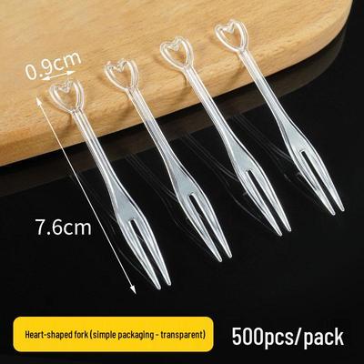 ZISIZ Disposable Plastic Fruit Forks