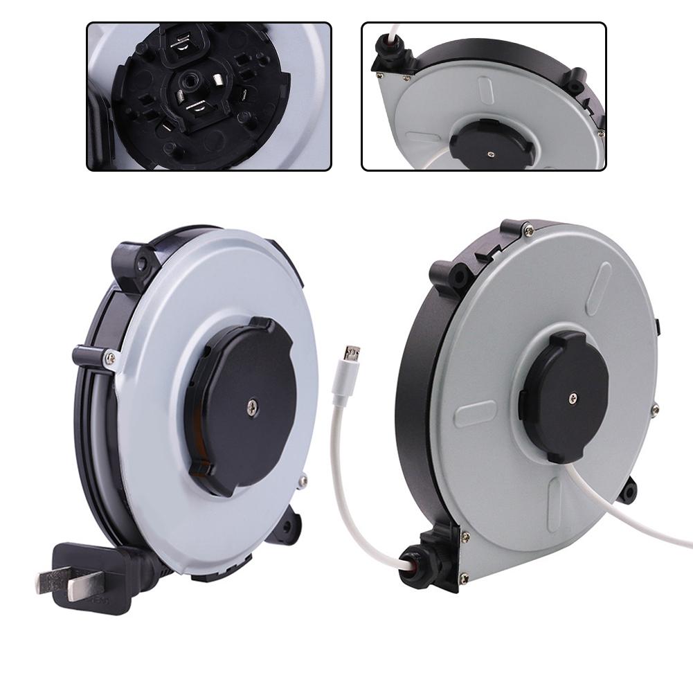 Automatic Retractable Power Reel Cable 220v Camping Wire Power Reel Cable Cover 1.8m Extension Retractable Cord Reel Power Cord