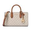 Scarlett Adjustable Detachable Shoulder Strap Faux Leather Handbag Mini Women's Vanilla White and Acorn Brown