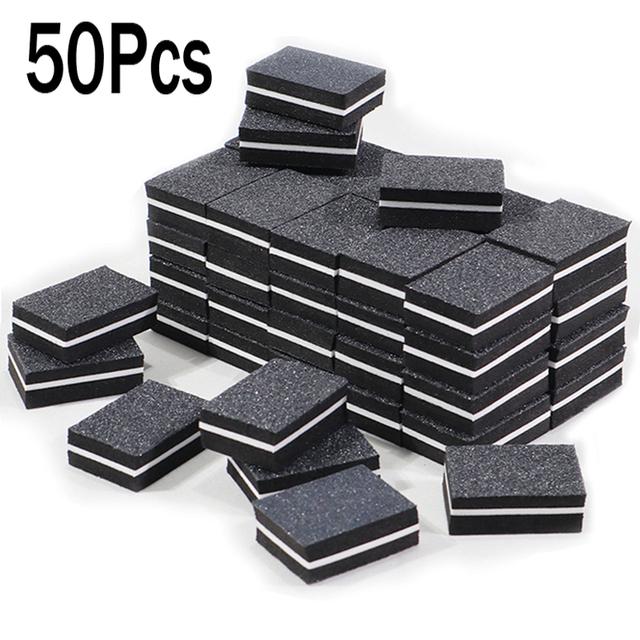 50Pcs Mini Buffing Sanding Files Block Pedicure Manicure Care Nail Art Buffer Polish Manicure Pedicure Nail File 100/180