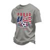 Men's Soccer Graphic Short Sleeve T-Shirt Loose Fit Casual Team Support Top