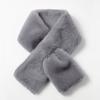 Winter Fur Scarf   Light Gray  Lalaf232 