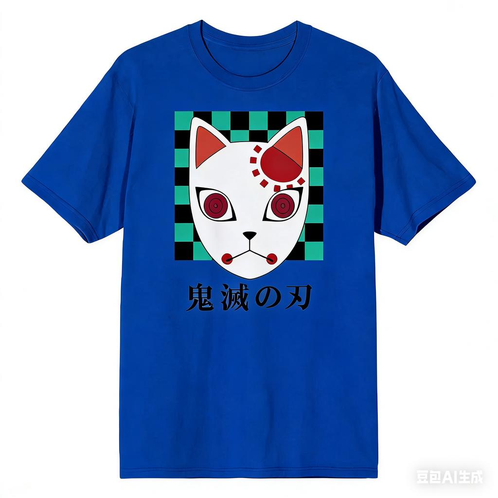 Demon Slayer Sabito Mask Tshirt Cosplay Merchandise Streetwear for Men Women
