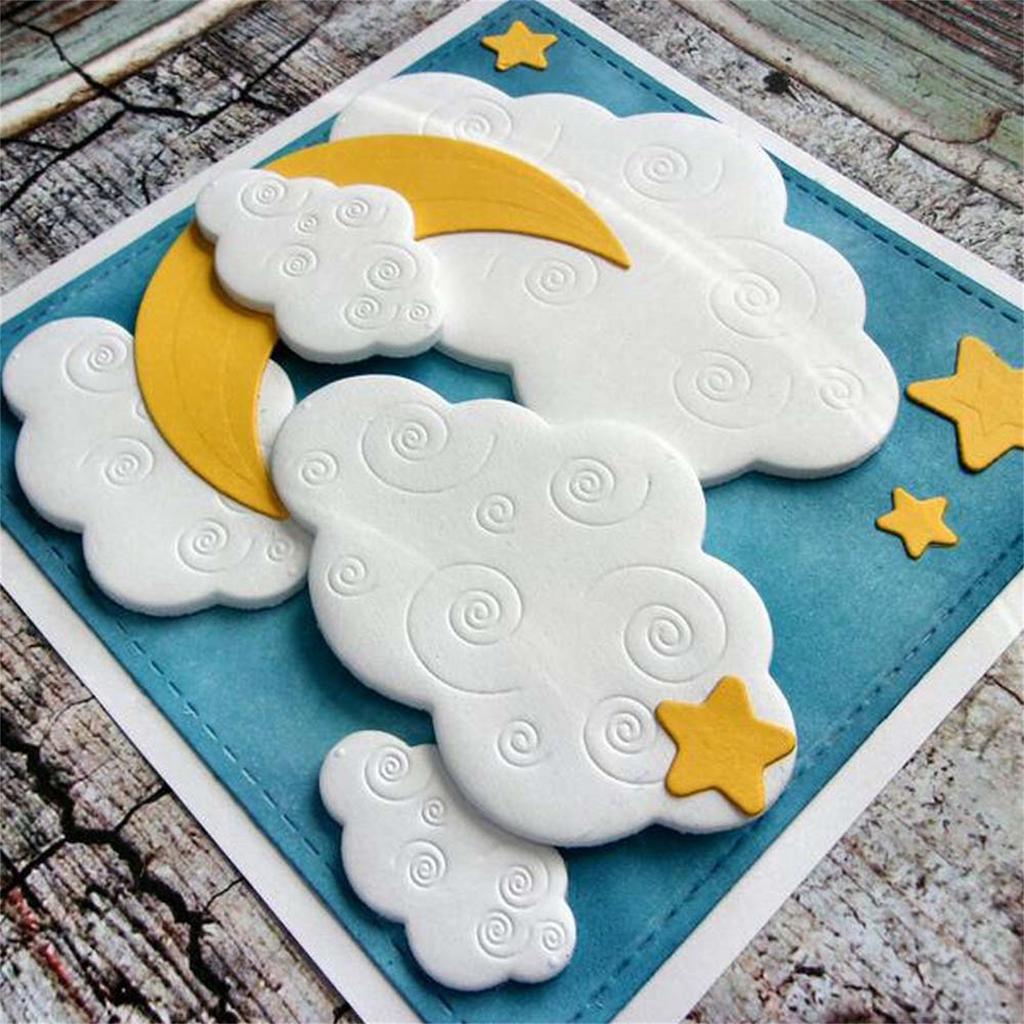 Metal Cutting Dies Night Sky Clouds Stars Moon Decoration DIY Scrapbooking Paper Craft Knife  Stencils Embossing