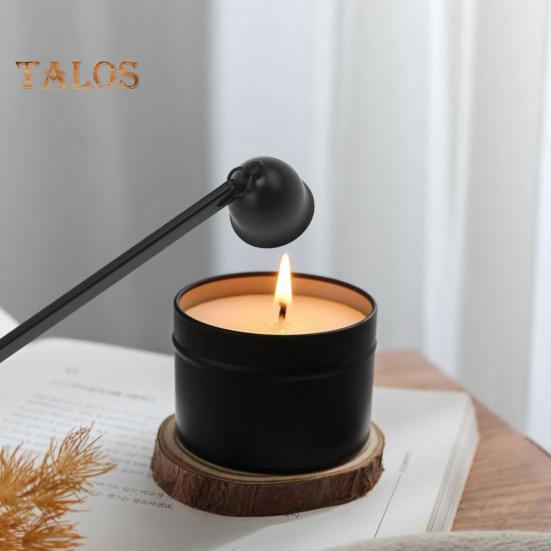 Zvonový zhášeč svíček s dlouhou rukojetí Leštěná nerezová čajová svíčka Čajová svíčka Knot Flame Snuffer Zátka svíčky Příslušenství ke svíčkám