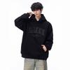 Letter Printed Hooded Sweatshirt for Men in Autumn Loose College Style Casual Sports Hoodie Jacket