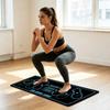 Tapis de Squat avec Guides de Position des Pieds Entraînement à Domicile Mat de Squat 31,5 x 13,78 Pouces Tapis d'Exercice Multifonctionnel pour Squats Fentes Abdominaux
