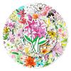 50 Lily Flower Cartoon Stickers: Waterproof DIY for Skateboards, Luggage & More