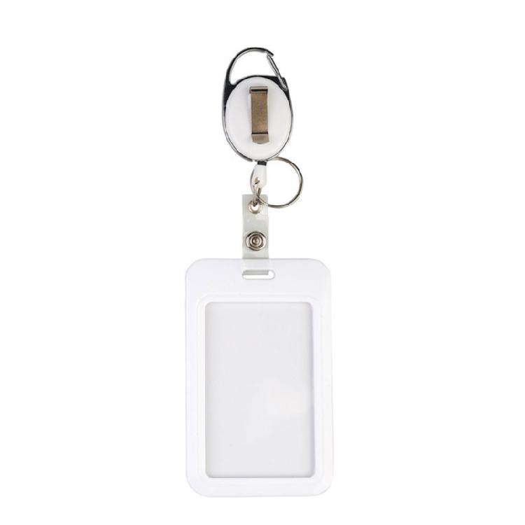 Elegant Vertical ID Badge Holder with Retractable Reel Suitable for Business Professional and Frequent Travelers