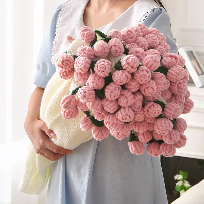 Flower Rose Blanket Shawl Sofa Bouquet Blanket Office Teachers Day Gift