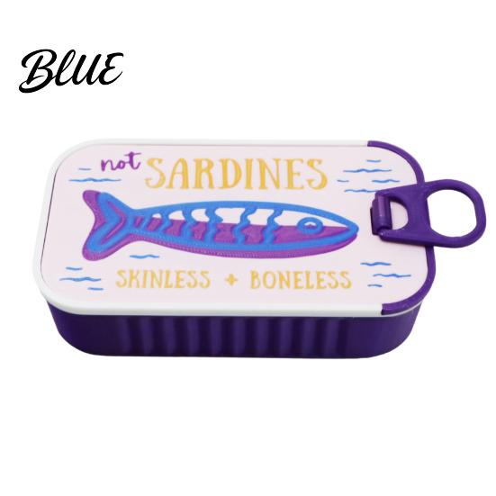 Organized Clavicle Chain Vintage Compact Box with Tin Jewelry Case Sardine Fishbone PLA Size Fashionable