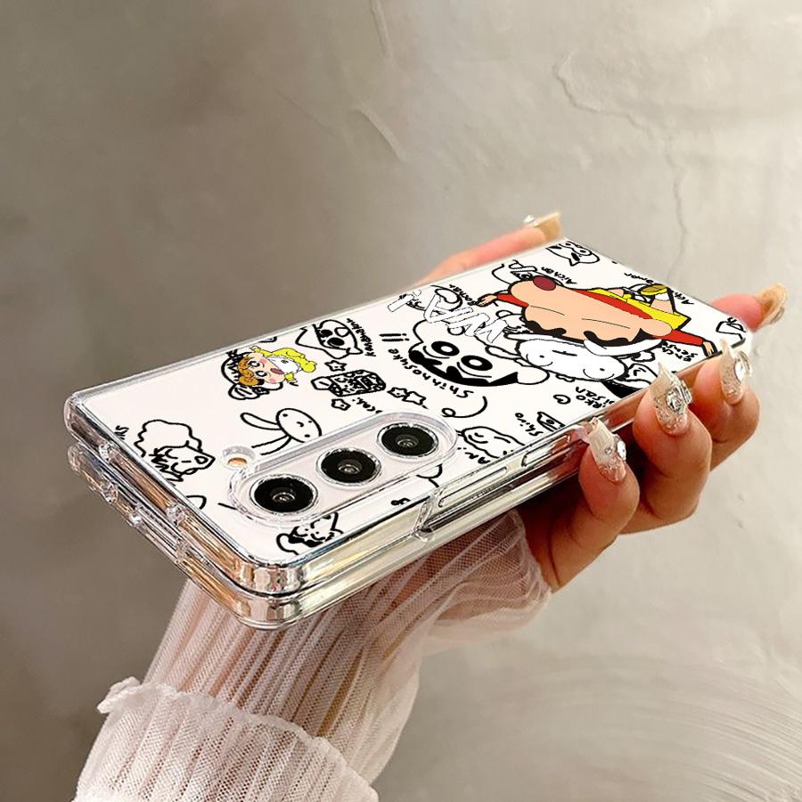 Crayon Shin Chan Nene Case for Samsung Galaxy Z Fold 7 6 5 4 3 ZFold3 ZFold7 ZFold5 ZFold6 ZFold4 Back Phone Cover