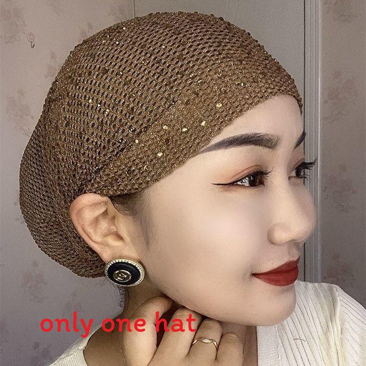 Elastic Beanie Hat For Women Summer Winter Breathable Mesh Fashion Knit Cap