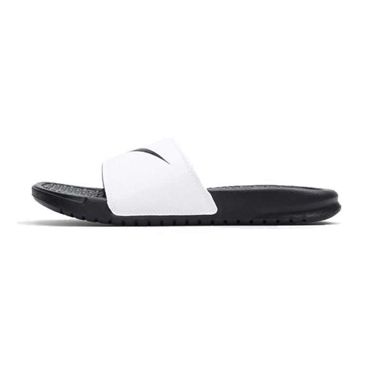 

Белые черные женские кроссовки Nike Benassi Swoosh 312432-102