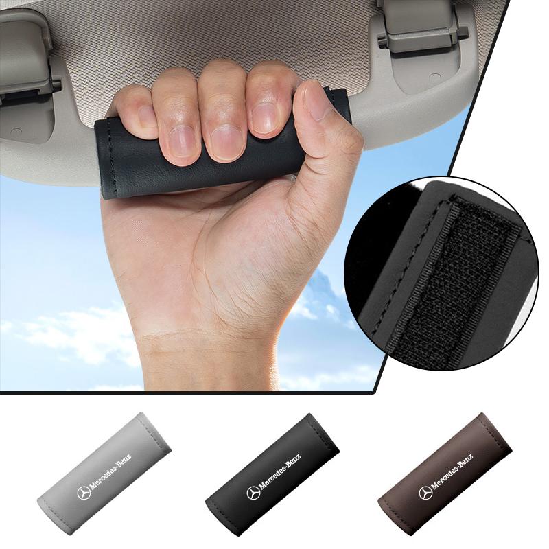 CRX1 Suede Leather Car Roof Grab Handle Cover Handle Protection Cover For Mercedes Benz C E S Class GLC GLB GLE GLS W212 W213 sticker
