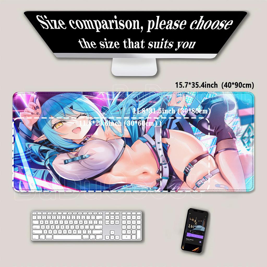 Yukihana Lamy Hololive Kawaii Carpet Office Gaming Accessories Mouse Pad Large Laptop Keyboard Non-slip PC Computer XXL Desk Mat