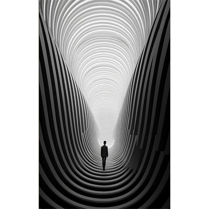 Modern 3D Visual Effects Ballerina Girl Wind Chimes Butterfly Artwork Poster Canvas Paintings Wall Art Pictures Home Decor