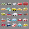 50-Pack Trendy Transportation Luggage Stickers for Laptop and Car Decoration